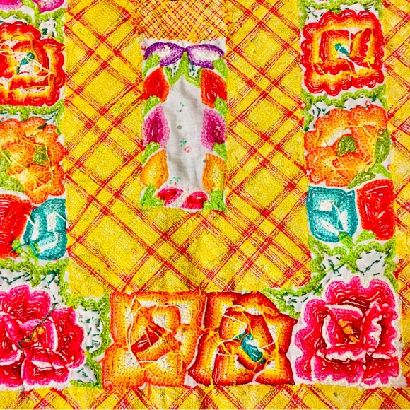 Mexican huipil blouse top Oaxaca Frida Kahlo authentic - Picture 6 of 13